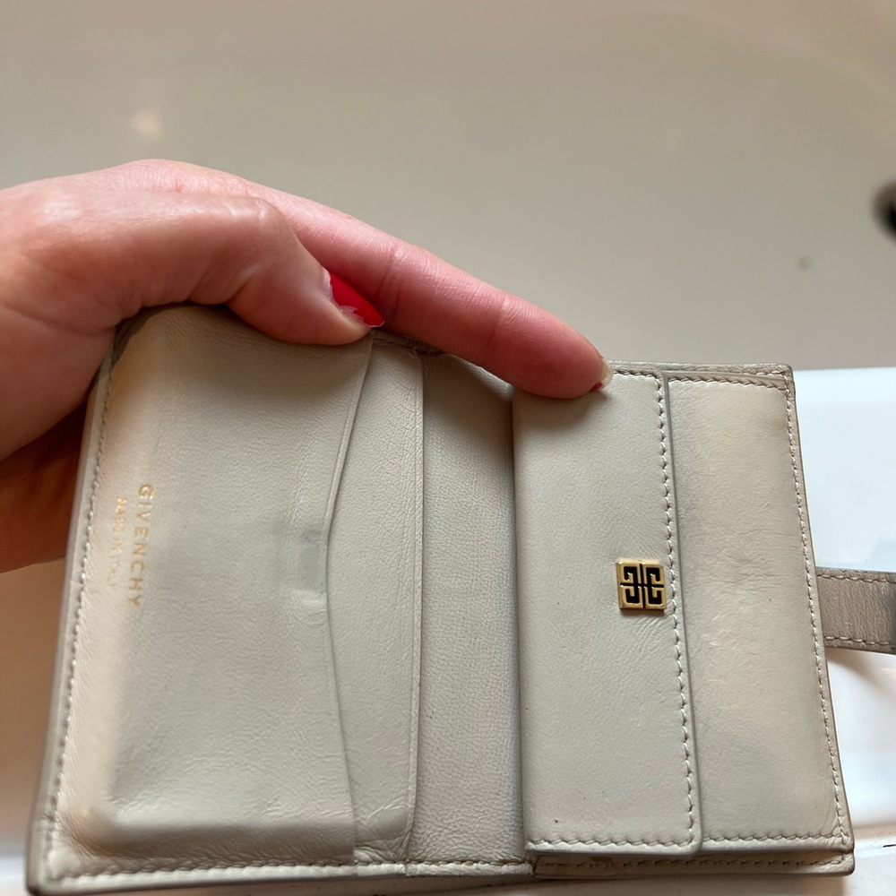 Givenchy Off-White Leather Card Holder